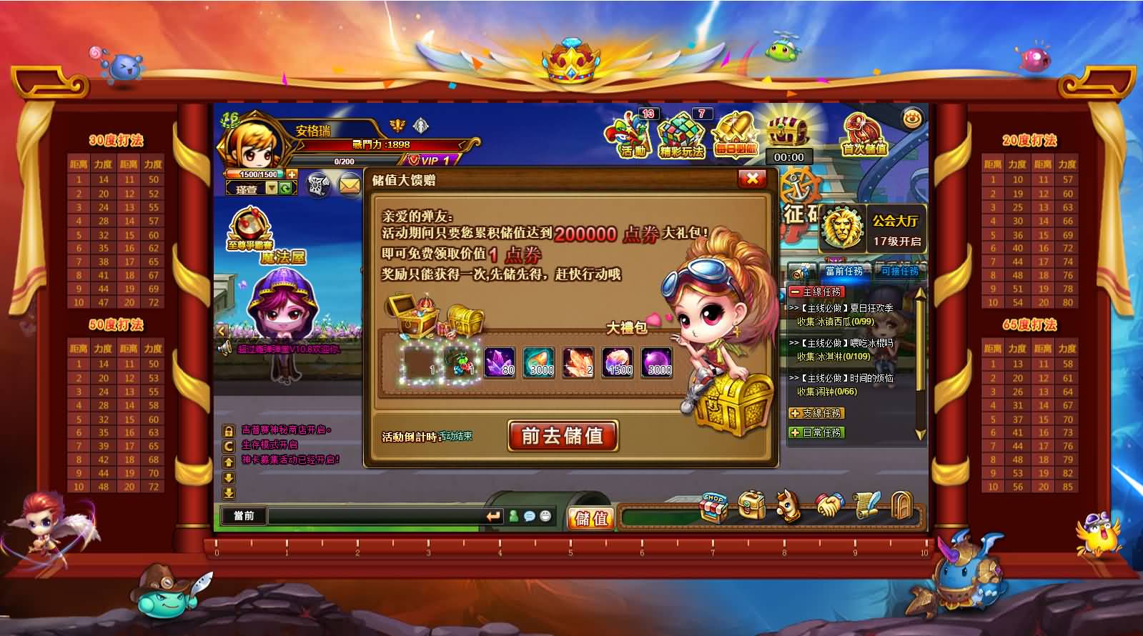 Q版射击类竞技页游【弹弹堂10.8独家纹章版】最新整理单机一键即玩镜像端+WIN系半手工服务端+GM后台+详细搭建教程+视频教程 14 2024112700545524